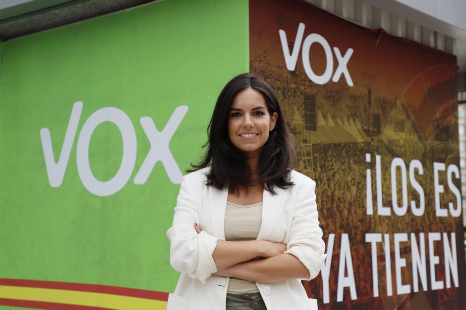 María José Rodríguez de Millán, en la sede de Vox en Madrid