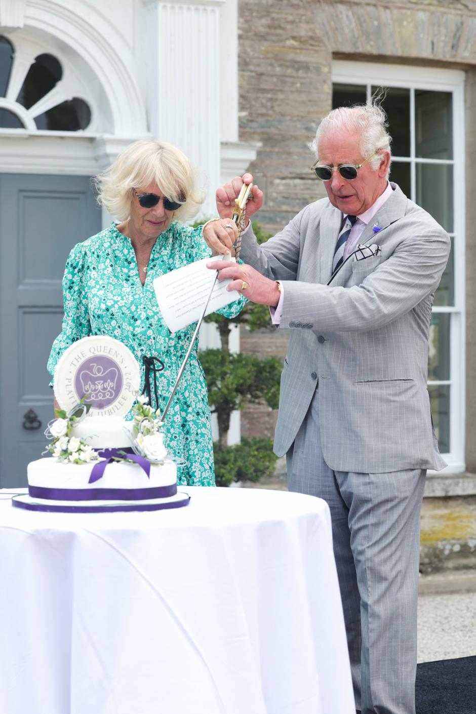 Prince Charles of Wales and Camilla , Duchess of Cornwall in Lostwithiel, Cornwall to mark the 70th anniversary of The Prince of Wales being head of the Duchy of Cornwall on the first day of their annual visit to the South West. Picture date: Monday July 18, 2022.