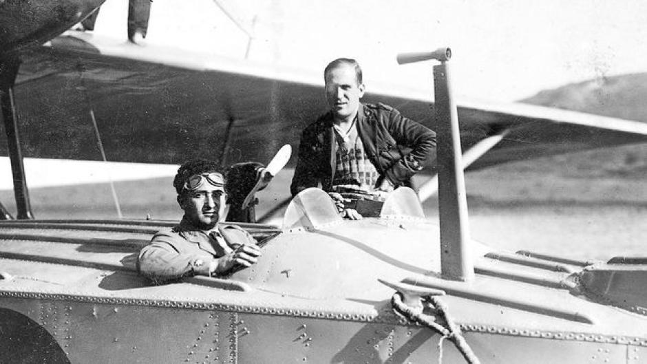 Ramón Franco y Julio Ruiz de Alda en el Plus Ultra