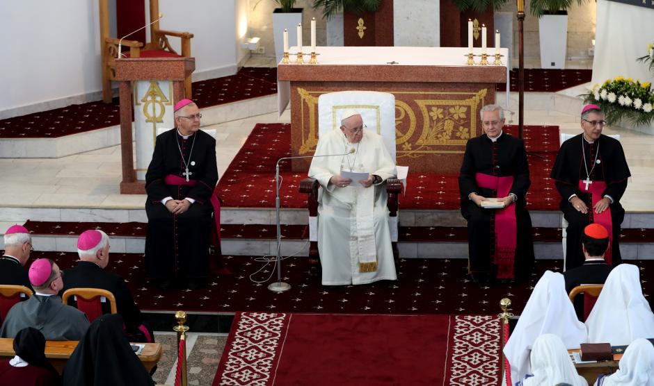 El Papa, en la catedral de Nur-Sultán