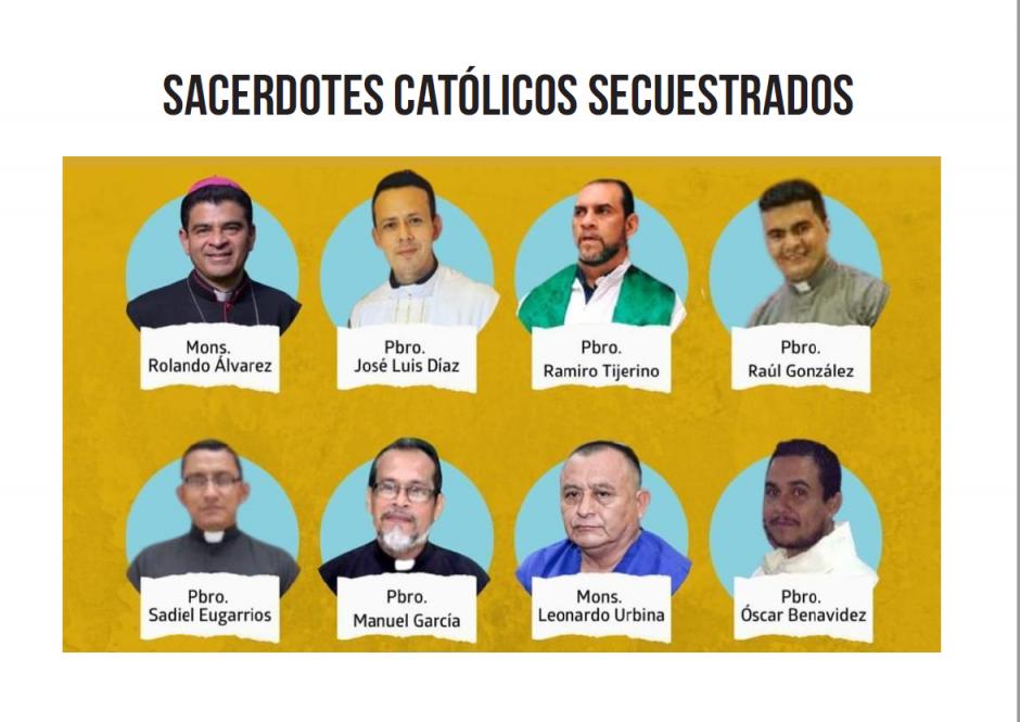 Sacerdotes nicaragüenses detenidos ilegalmente por la dictadura de Daniel Ortega