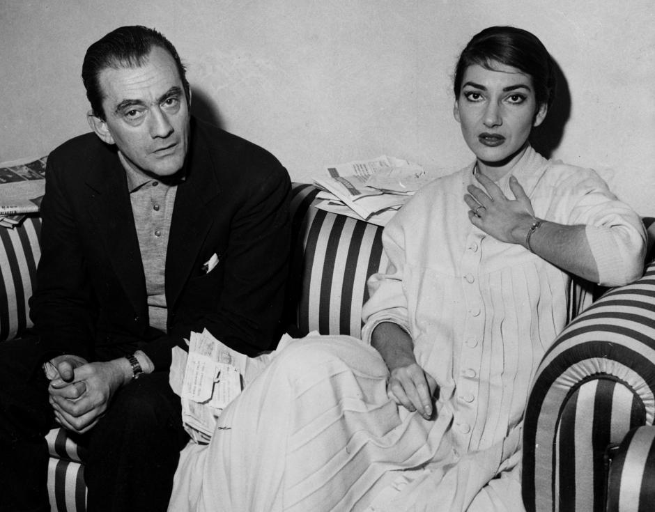 María Callas y Luchino Visconti en Roma