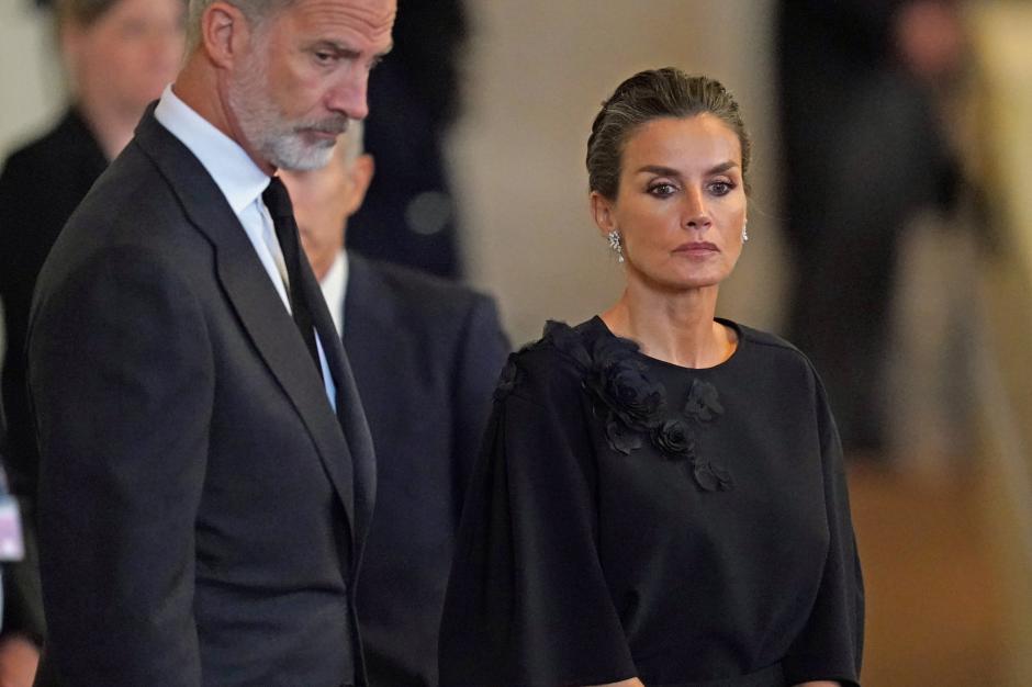 Felipe y Letizia en el funeral de Isabel II