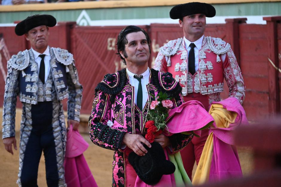 El torero Morante de la Puebla durante una corrida de toros en Estepona, July 10 2022.