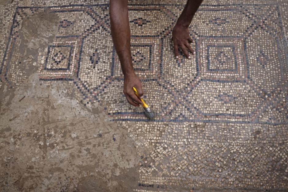 Detalle del mosaico bizantino