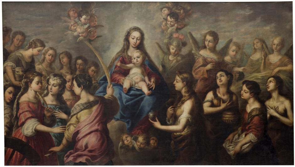 'La Virgen con santos y ángeles', de Pedro Atanasio Bocanegra