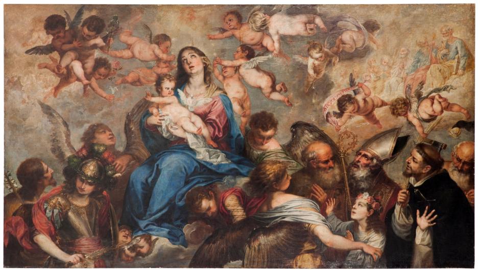 'La Virgen con santos', de Pedro Atanasio Bocanegra