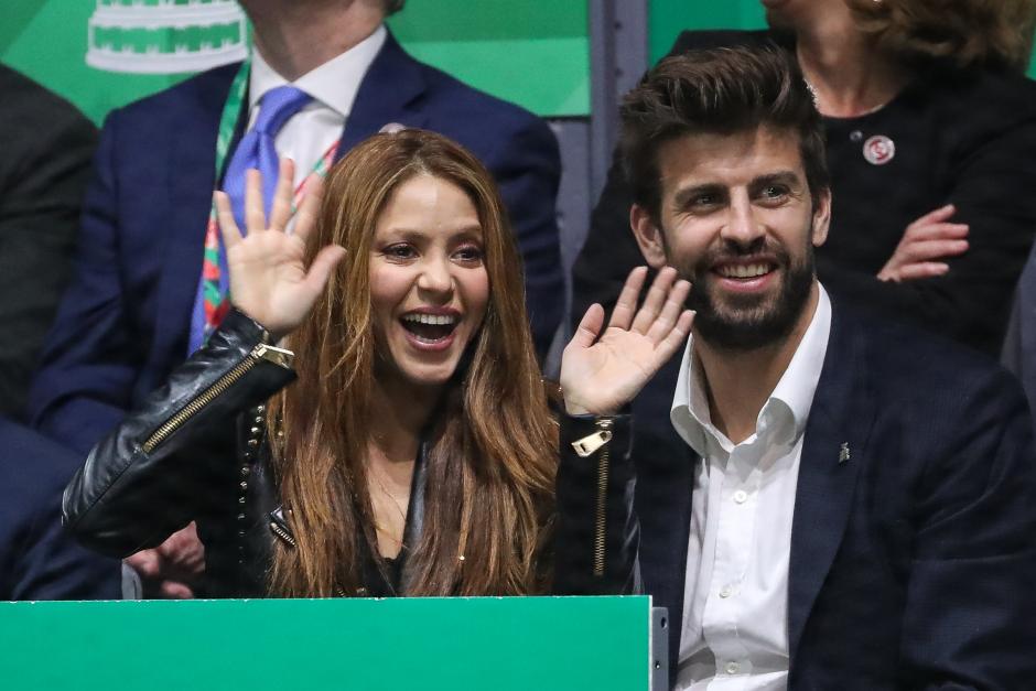 Singer Shakira and soccerplayer Gerard Pique during 2019 Davis Cup Final at La Caja Magica on November 24, 2019 in Madrid, Spain.