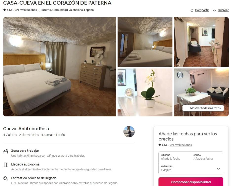 Imágenes del anuncio de Airbnb de la casa que aparece en 'Dolor y Gloria'