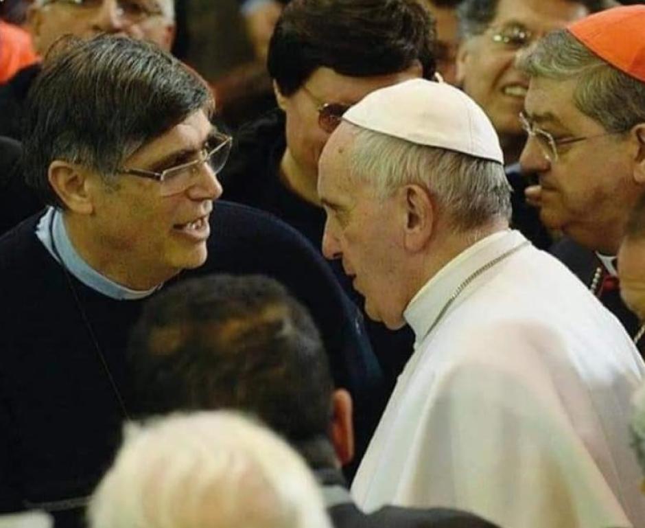 Maurizio con el papa Francisco
