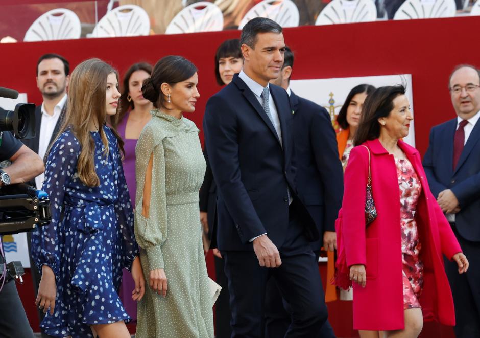 Spanish Queen Letizia attending a military parade during the known as Dia de la Hispanidad, Spain's National Day, in Madrid, on Wednesday 12, October 2022.