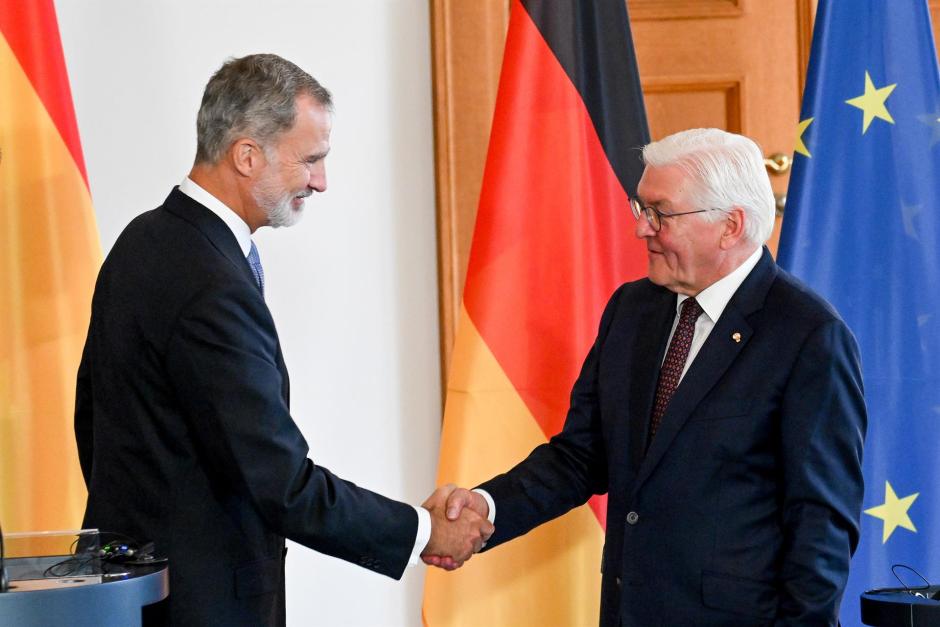 El Rey Felipe VI junto al presidente de Alemania, Frank-Walter Steinmeier