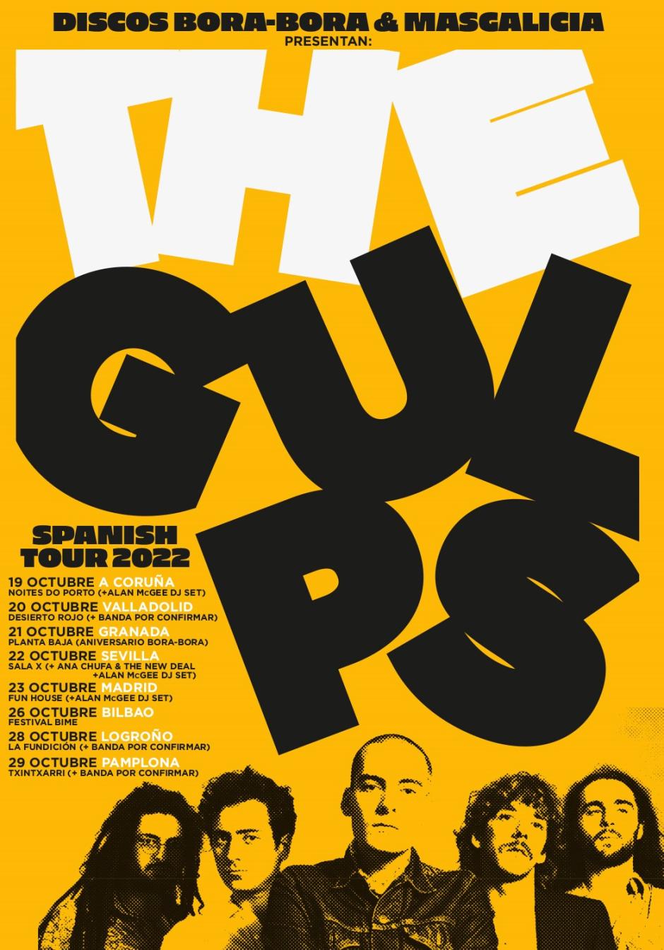 Cartel de la gira por España de The Gulps