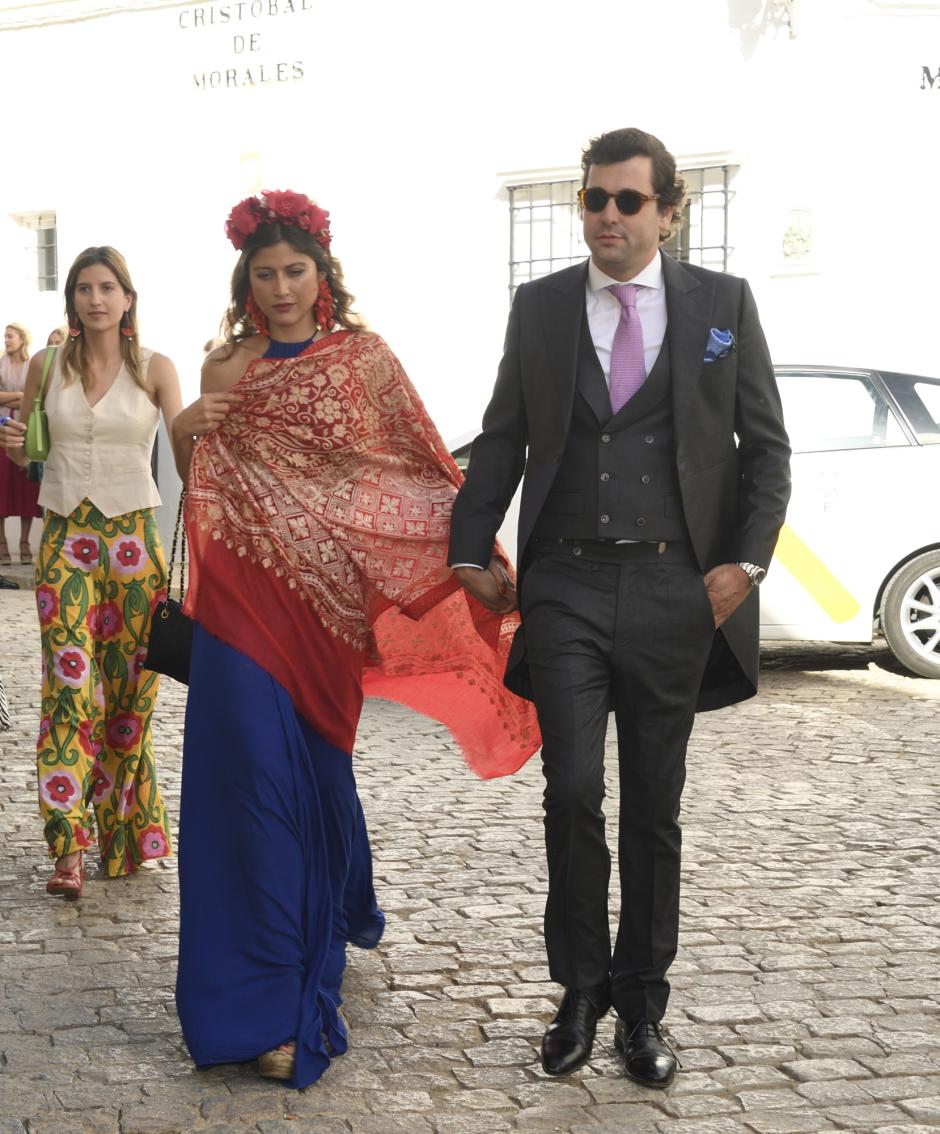 Khali El Assir ans Juan Jose Franco during the wedding of Clara Andada Vanderwilde and Antonio Sainz Suelves in Seville on Saturday, June 4, 2022.