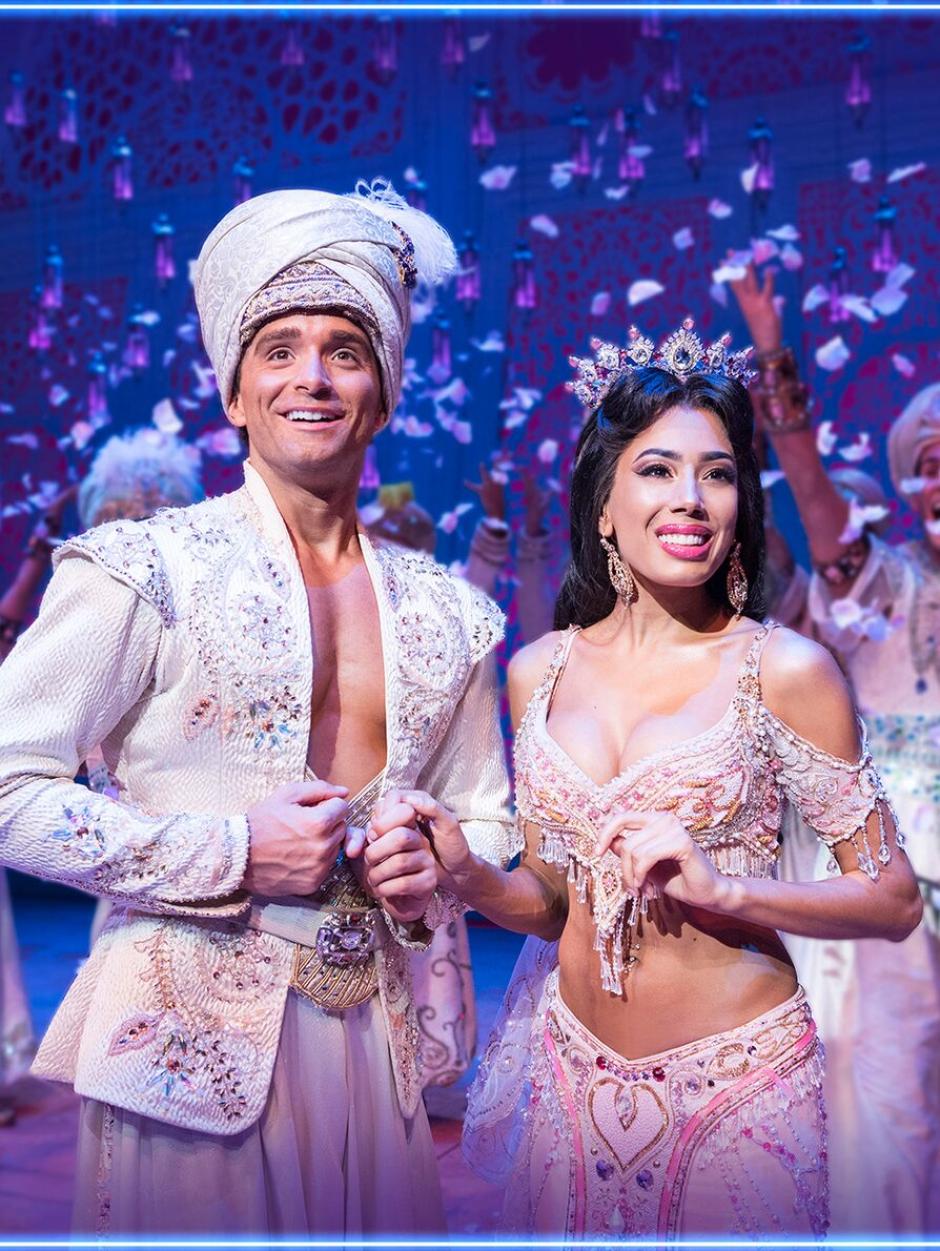 Aladín y Yasmín, protagonistas del nuevo musical 'Aladdin' que llega a Madrid en marzo de 2023