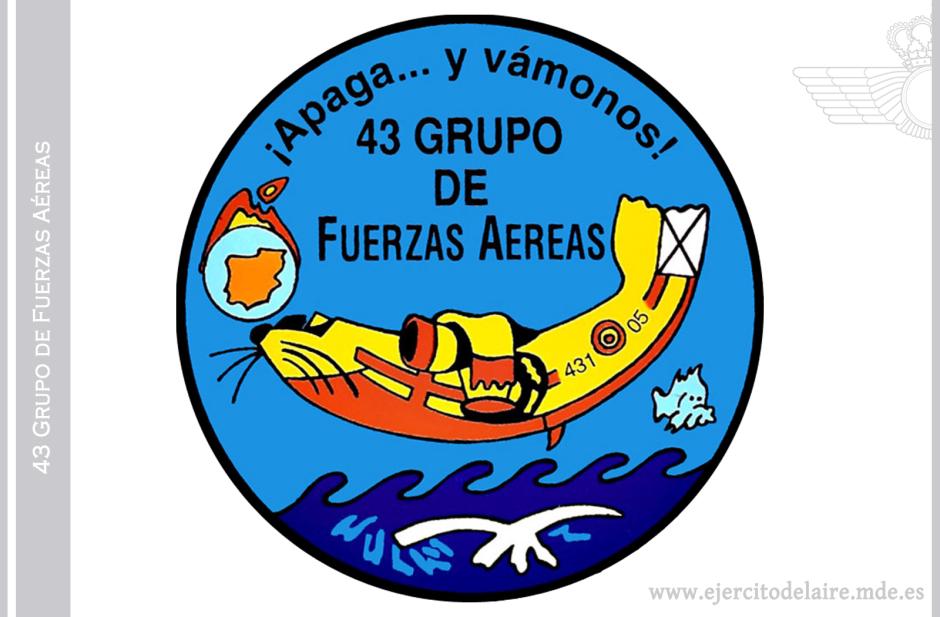Distintivo del Grupo 43 de las Fuerzas Aéreas, dedicado a la extinción de incendios