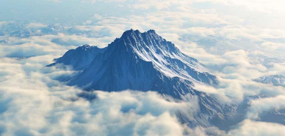 El Monte Olimpo, visto desde el cielo