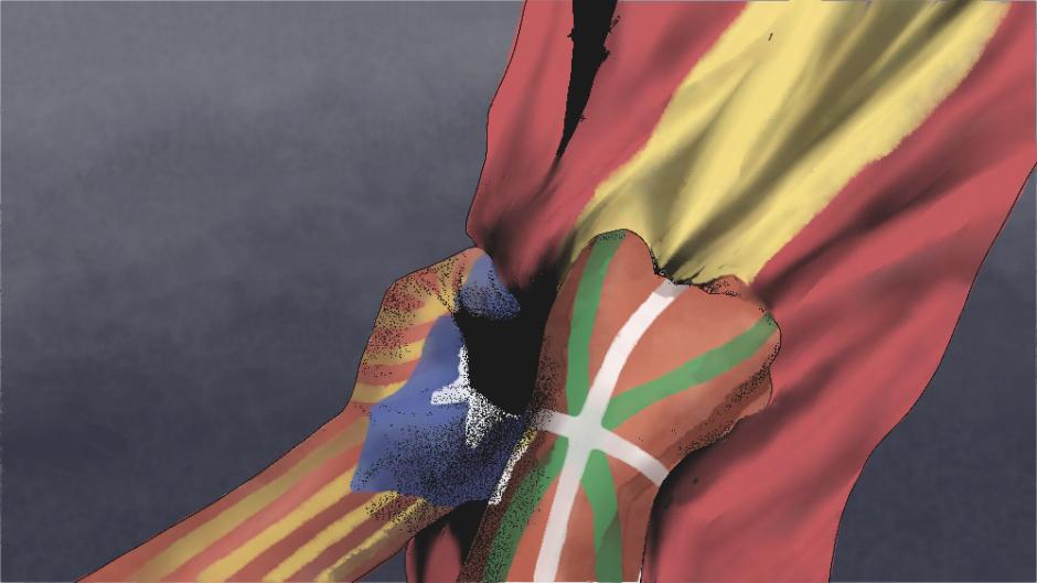 Ilustración: independentismo; cataluña; pais vasco