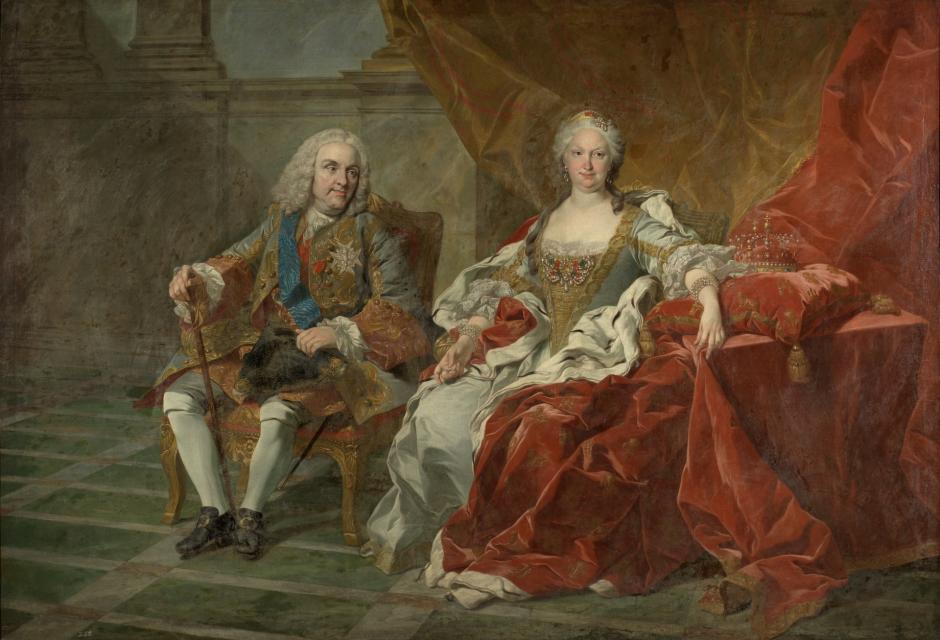 'Felipe V e Isabel Farnesio', cuadro de Loo Louis-Michel Van Loo