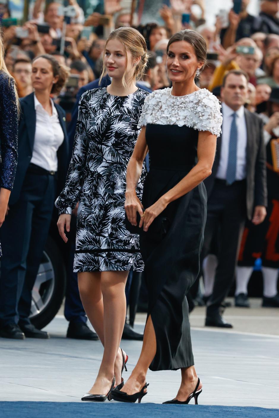 Spanish Queen Letizia and Princess Leonor during the Princess of Asturias Awards 2022 in Oviedo, on Friday 29 October 2022.