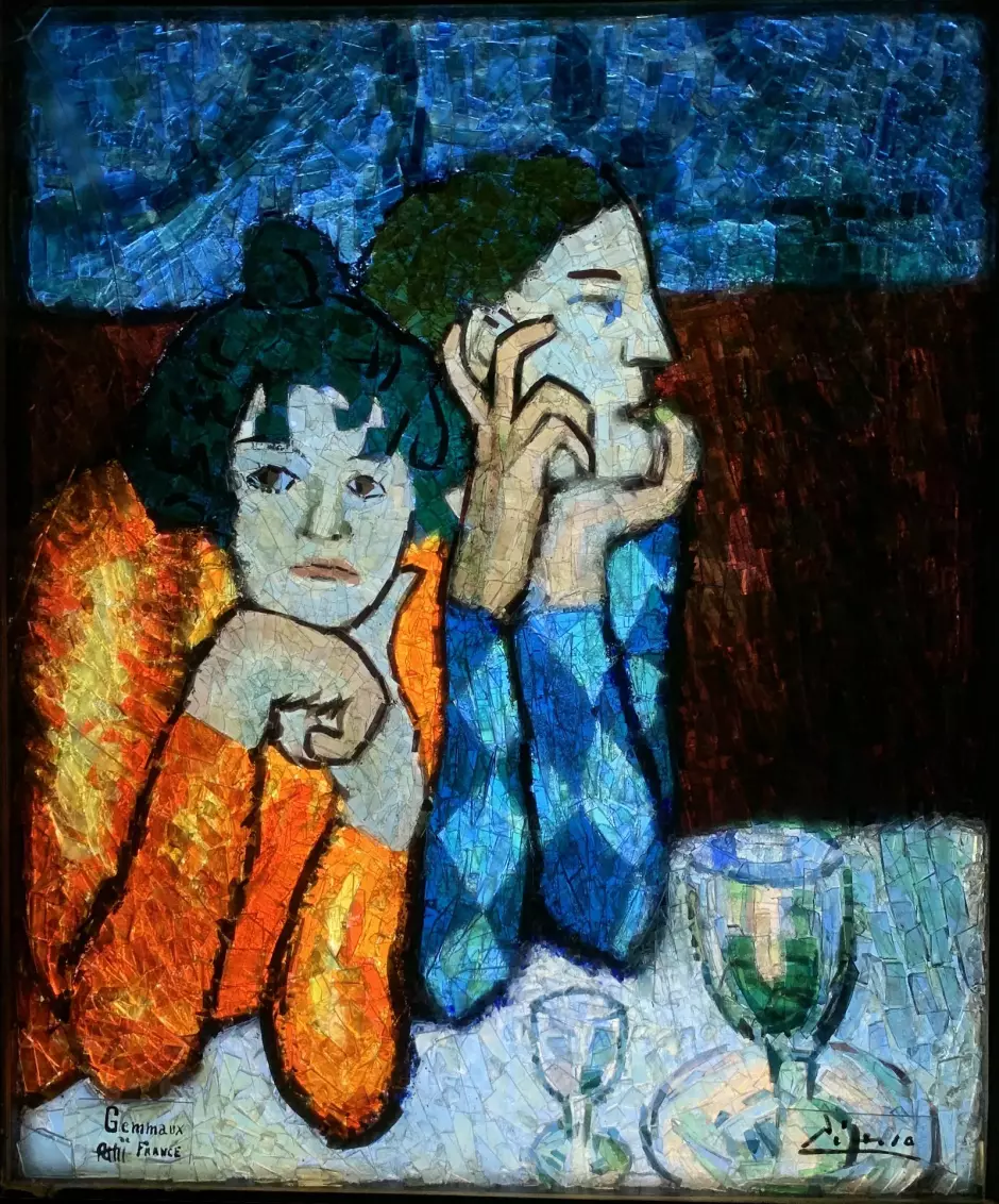 'Arlequin et sa compagne', el otro cuadro de Picasso realizado con la técnica de Les Gammeux que sale a subasta en Guernsey's