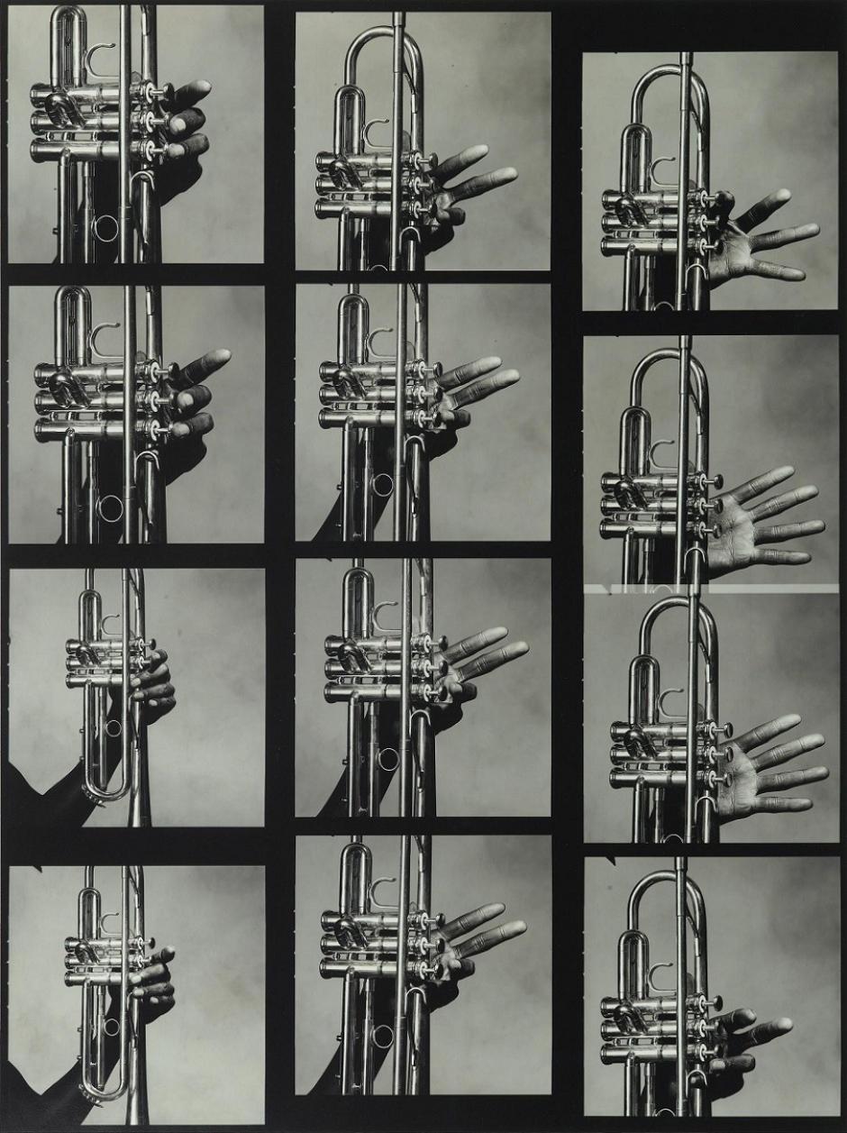 Las fotografías de Irving Penn con las manos y la trompeta de Miles Davis