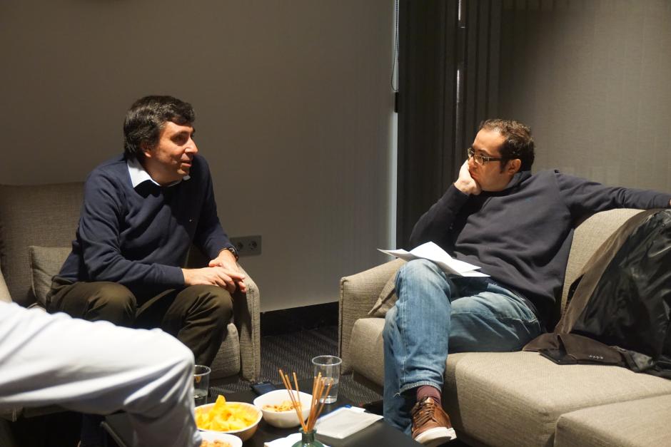 Davide Prosperi en la entrevista con el periodista de El Debate José María Sánchez Galera