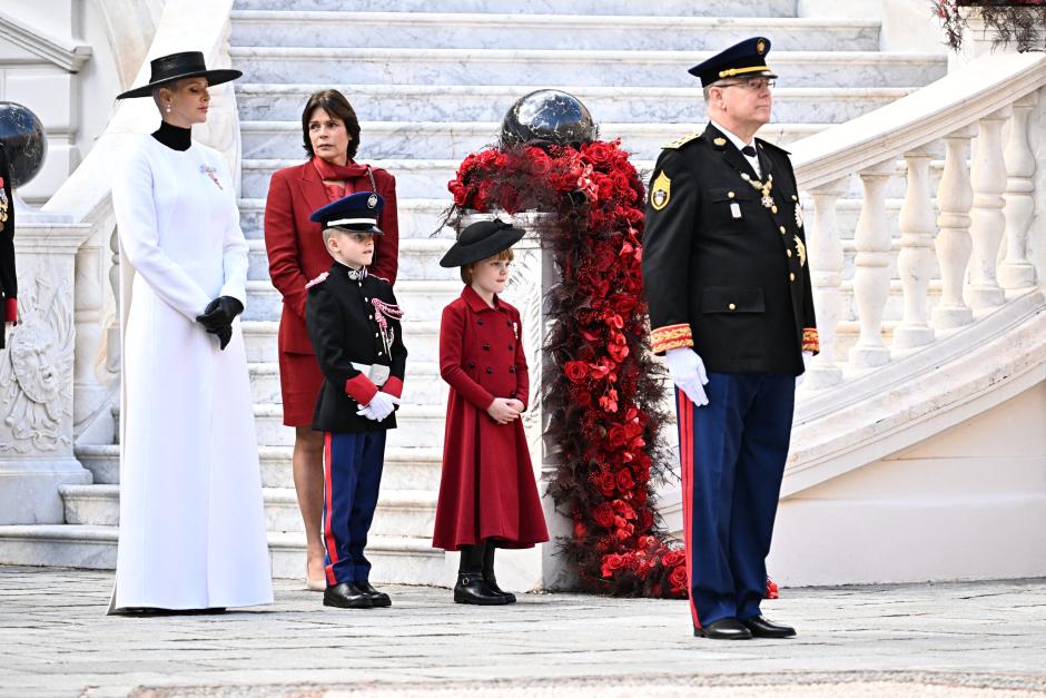 Prince Albert II of Monaco and Princess Charlene with their children Princess Gabriella of Monaco and Prince Jacques of Monaco, Princess Stephanie of Monaco during the Monaco National Day Celebrations on November 19, 2022 in Monte-Carlo, Monaco. Photo by David Niviere/ABACAPRESS.COM