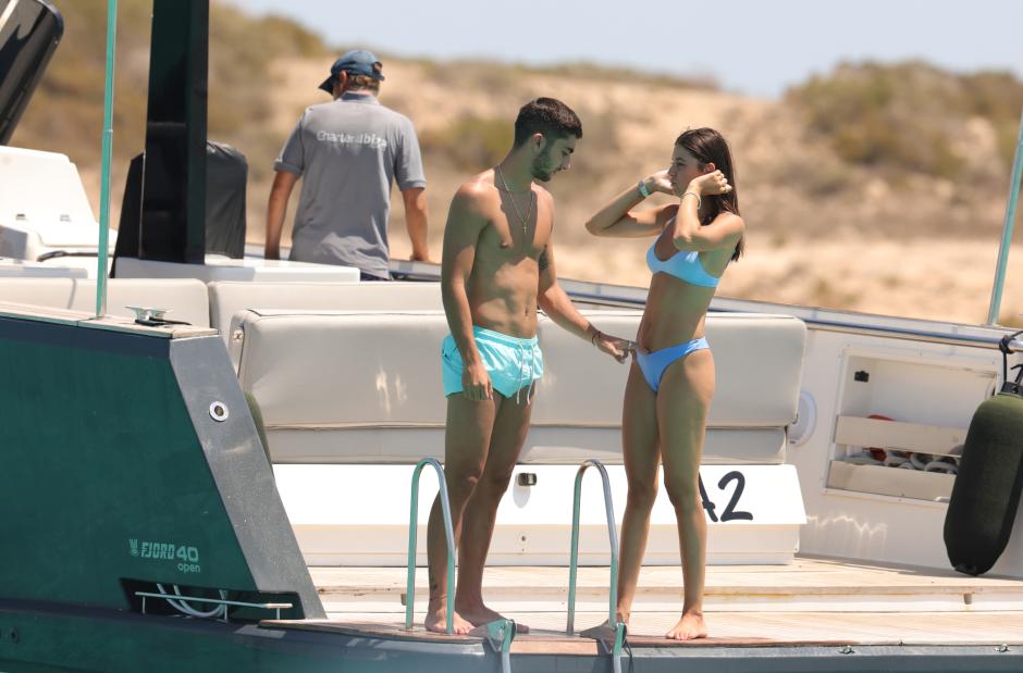Soccerplayer Ferran Torres and Sira Martinez on holidays in Ibiza 01 August 2022