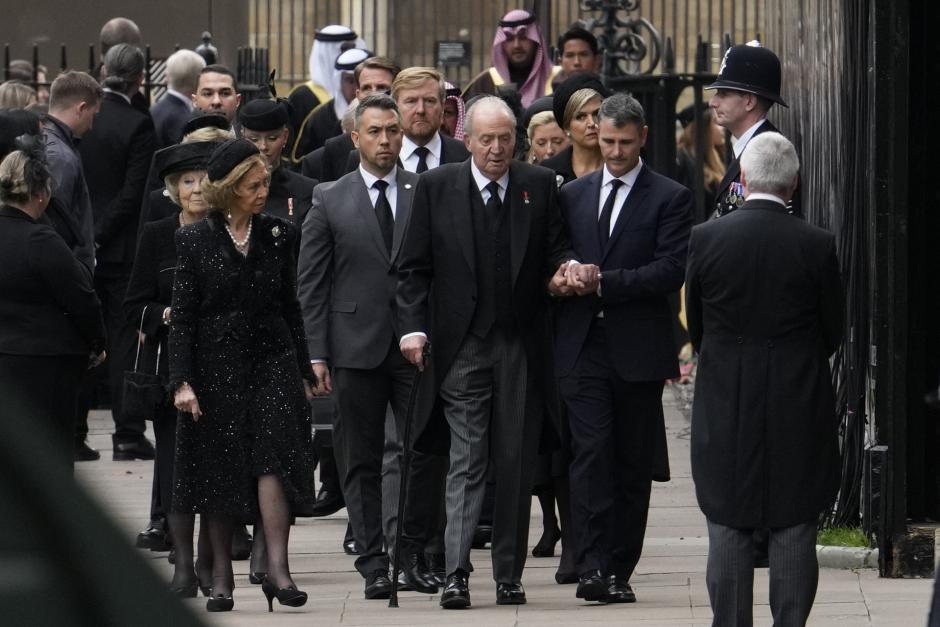 El Rey Juan Carlos y la Reina Sofía en Londres para asistir al funeral de Estado de la Reina Isabel II