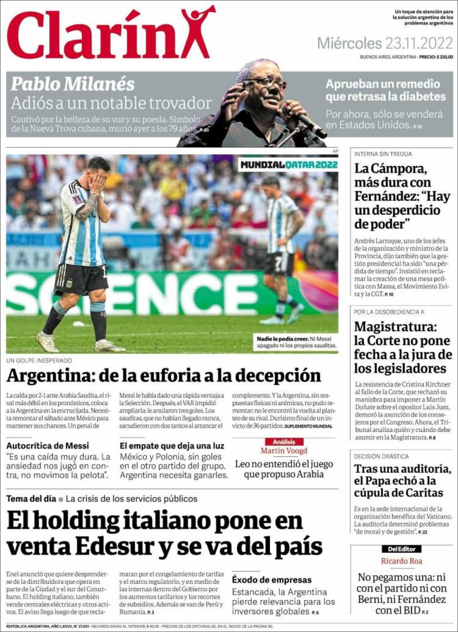 El desastre de Argentina, protagonista de la prensa mundial