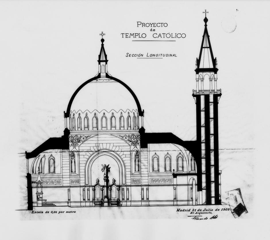 Proyecto del templo en 1902