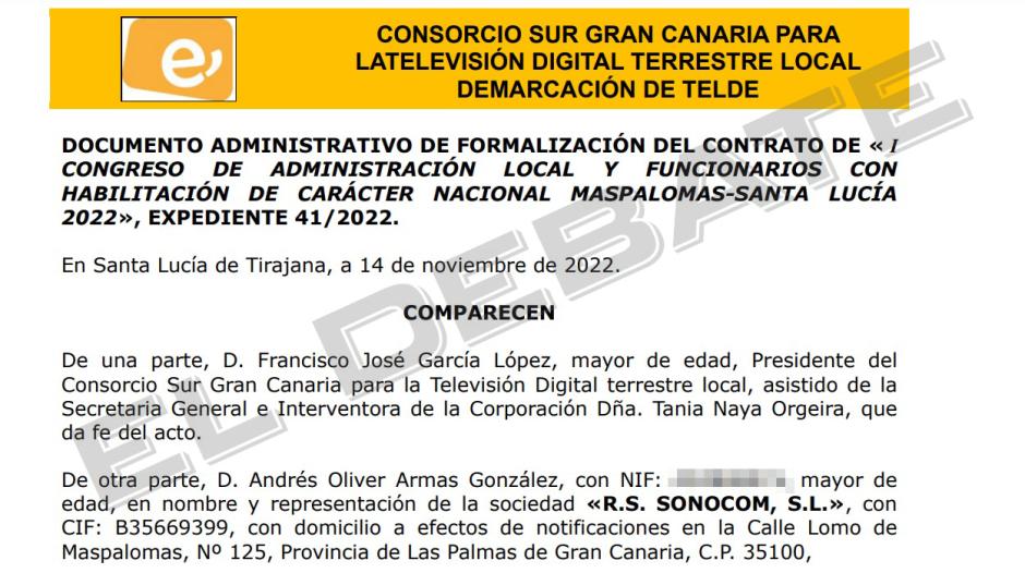 Firma del contrato de la fiesta de lujo para funcionarios en Canarias (I)