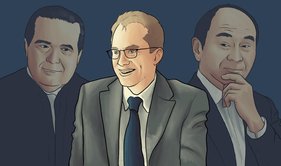 Ilustración: Adrian Vermeule, Fukuyama y Antolin Scalia