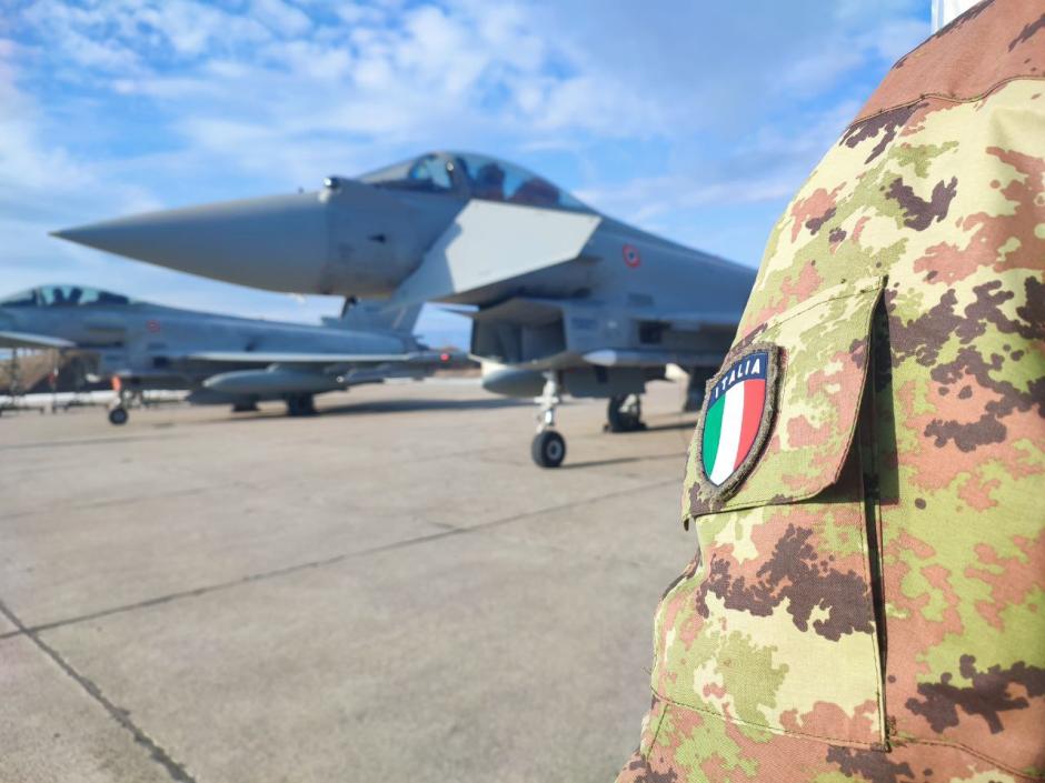 Eurofighter italianos en la base de Šiauliai