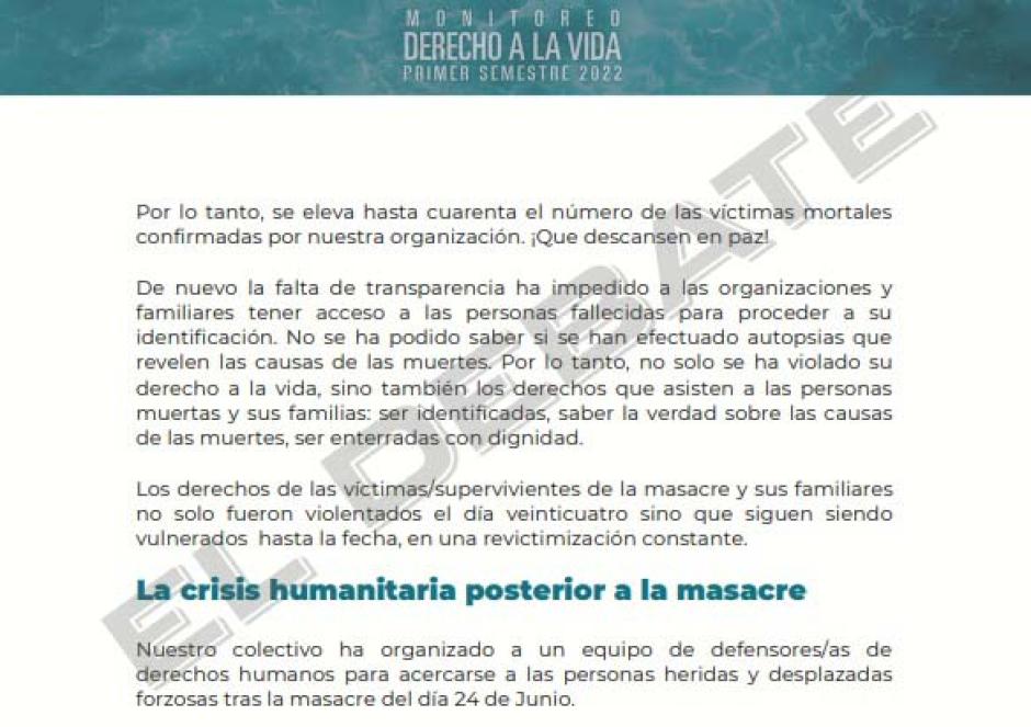 Informe de Caminando Sin Fronteras sobre la tragedia de Melilla (I)