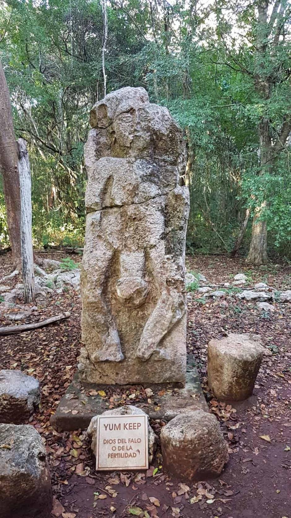Otra representación del dios maya de la fertilidad, Yum Keep, en Yucatán, México