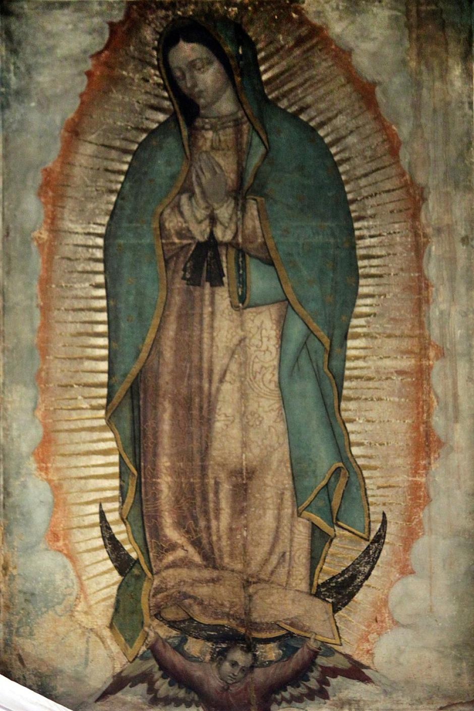 Imagen original de la Virgen de Guadalupe sobre la tilma de san Juan Diego