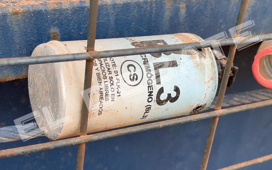 Bote de gas lacrimógeno usado el día de la tragedia del 24-J