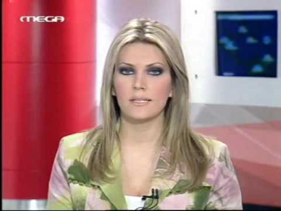 Eva Kaili, en sus tiempos como presentadora de televisión