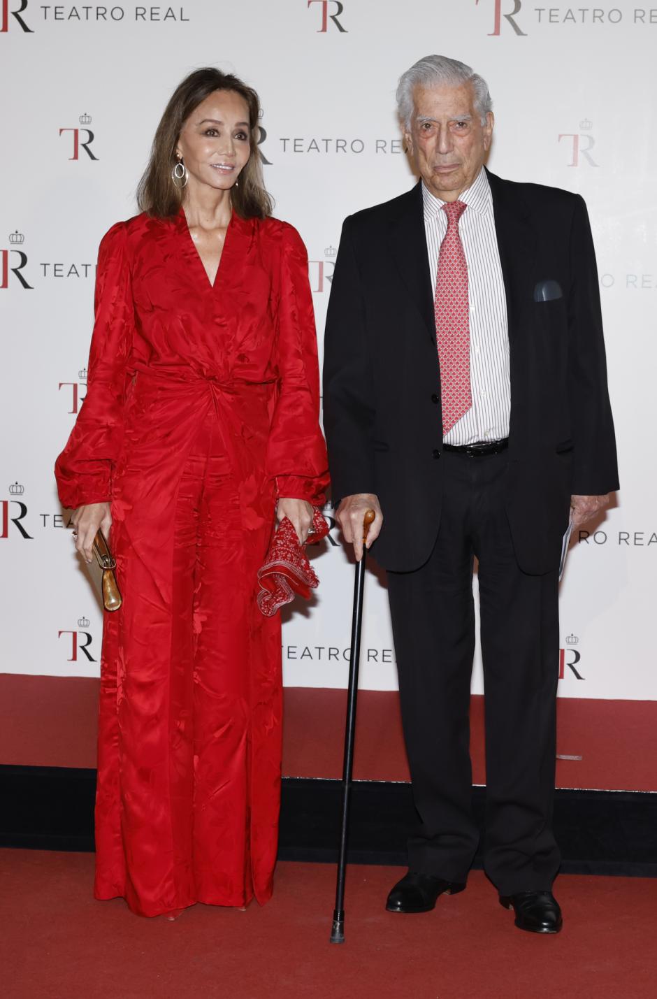 Isabel Preysler and Mario Vargas Llosa at photocall for Premiere Opera Aida in Madrid on Monday, 24 October 2022.