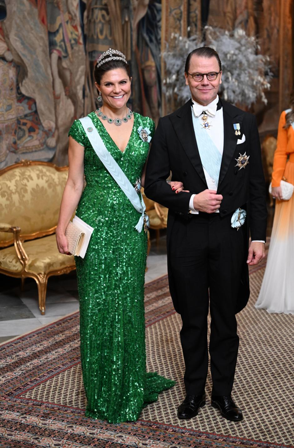 Victoria y el Príncipe Daniel asisten a la cena del Rey para los premios Nobel