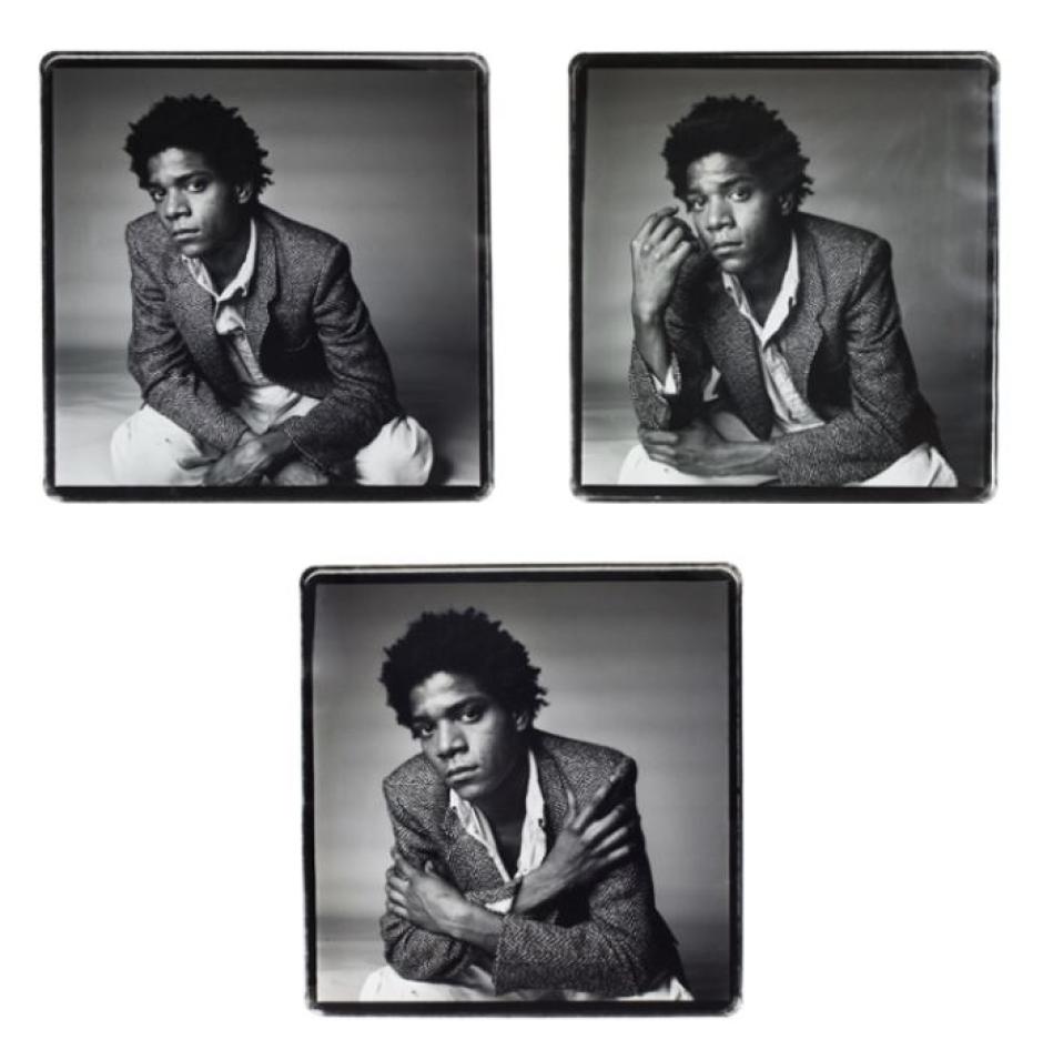 Jean-Michel Basquiat, en una triple fotografía de Richard Corman
