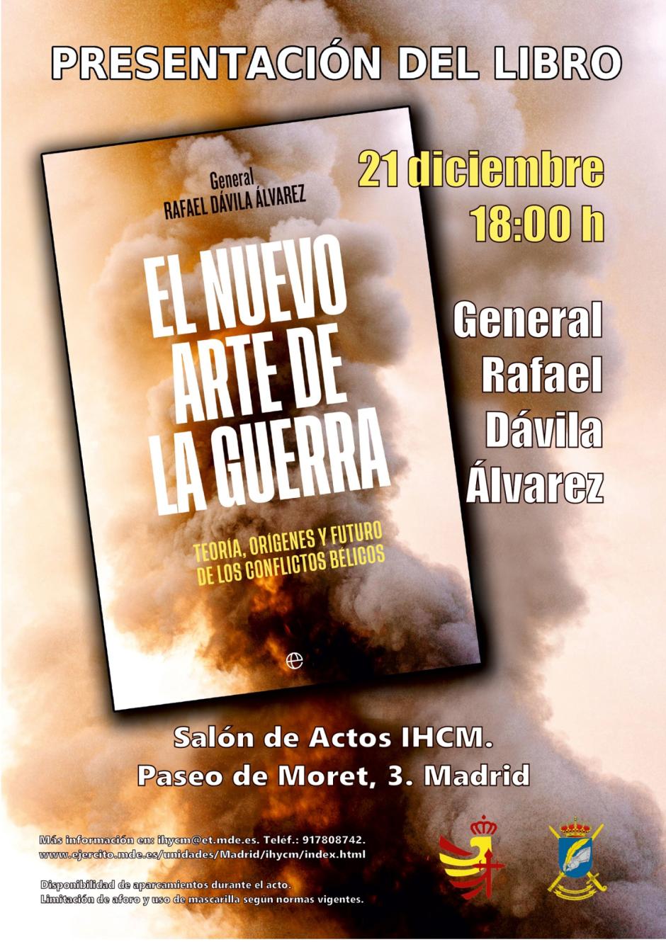 Cartel del nuevo llibro del general Rafael Dávila "El nuevo arte de la guerra"