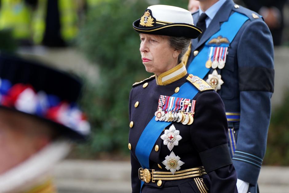 Britain´s Princess Anne during State Funeral of Queen Elizabeth II on September 19, 2022 in London, England.