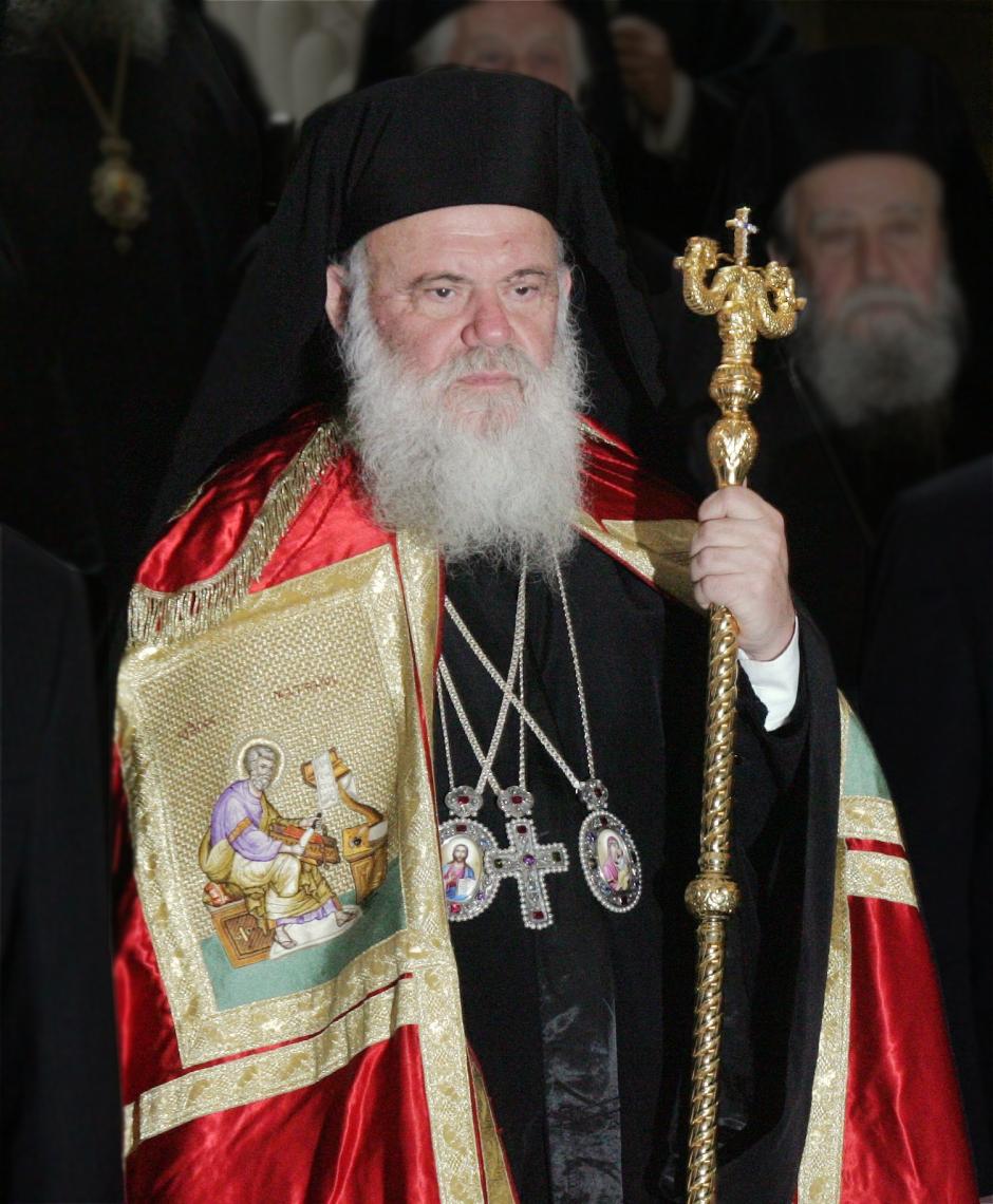 El patriarca de la Iglesia ortodoxa griega, Jerónimo II