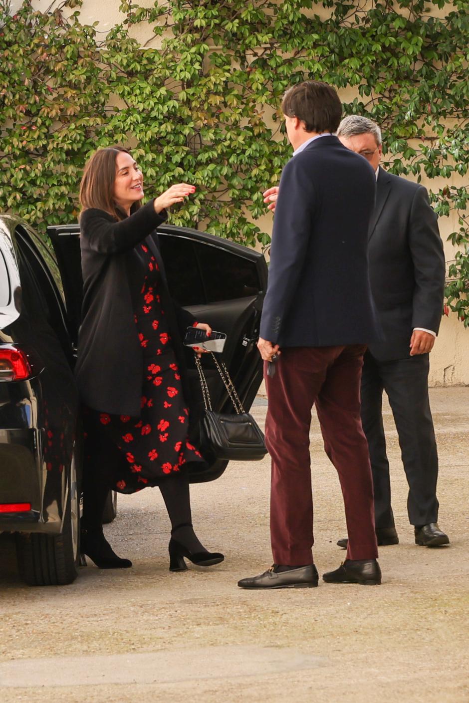 Manolo Falco and Tamara Falco arriving to ManoloFalcoHouse in Madrid on Sunday, 25 December 2022.