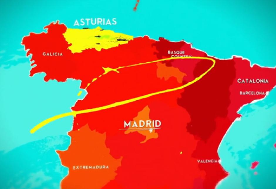 El mapa erróneo, con Navarra como parte de País Vasco, en el programa de viajes del chef José Andrés