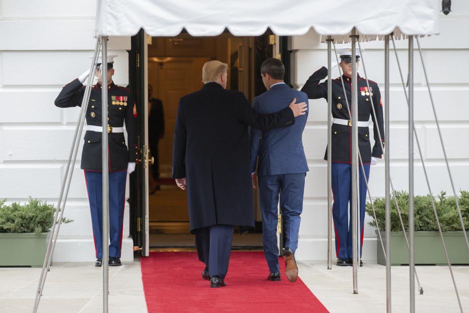 El expresidente Donald Trump recibió a Juan Guidó en la Casa Blanca en 2020