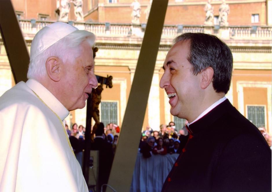 César García Magán, con el Papa Benedicto XVI